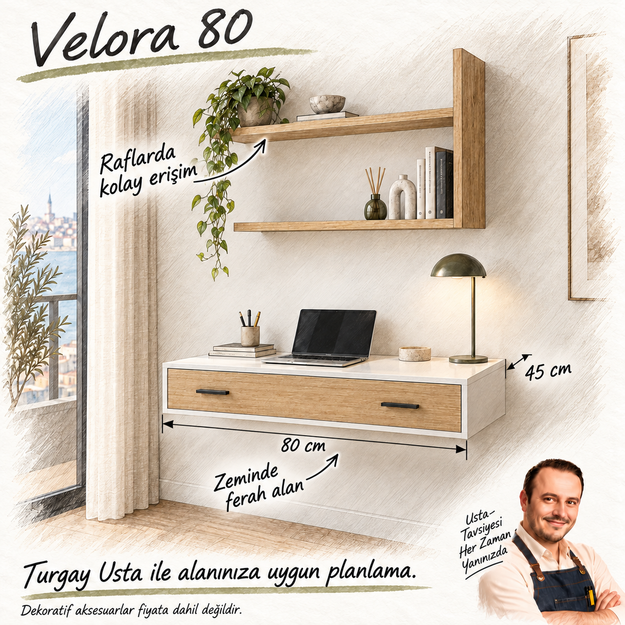 Turgay Usta ile Velora 80 fayda ve ölçü eskizi