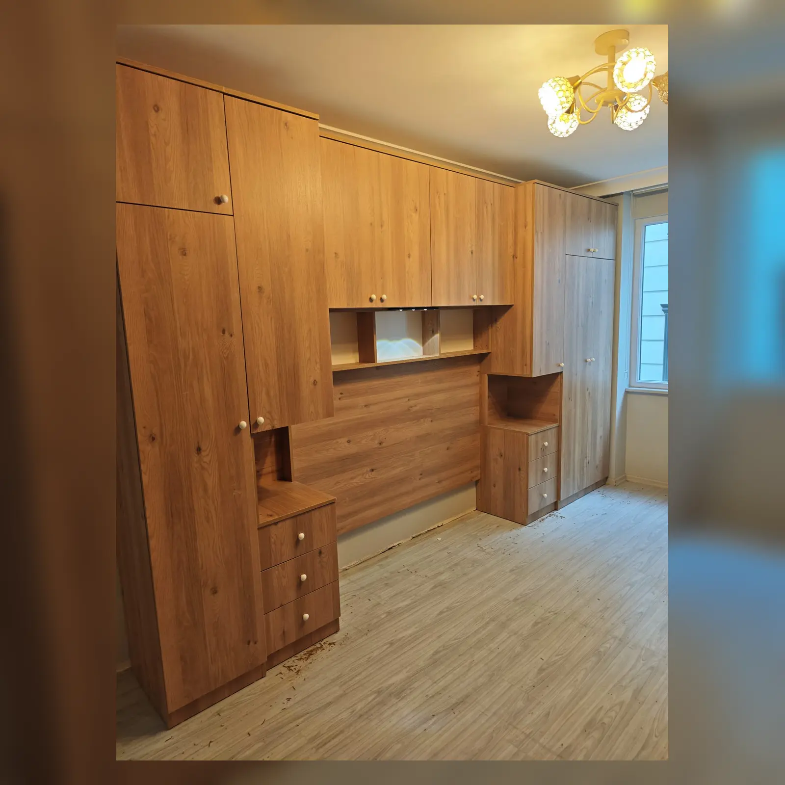 İstanbul Bahçelievler yeni meşe MDF genç odası gerçek müşteri teslimatı