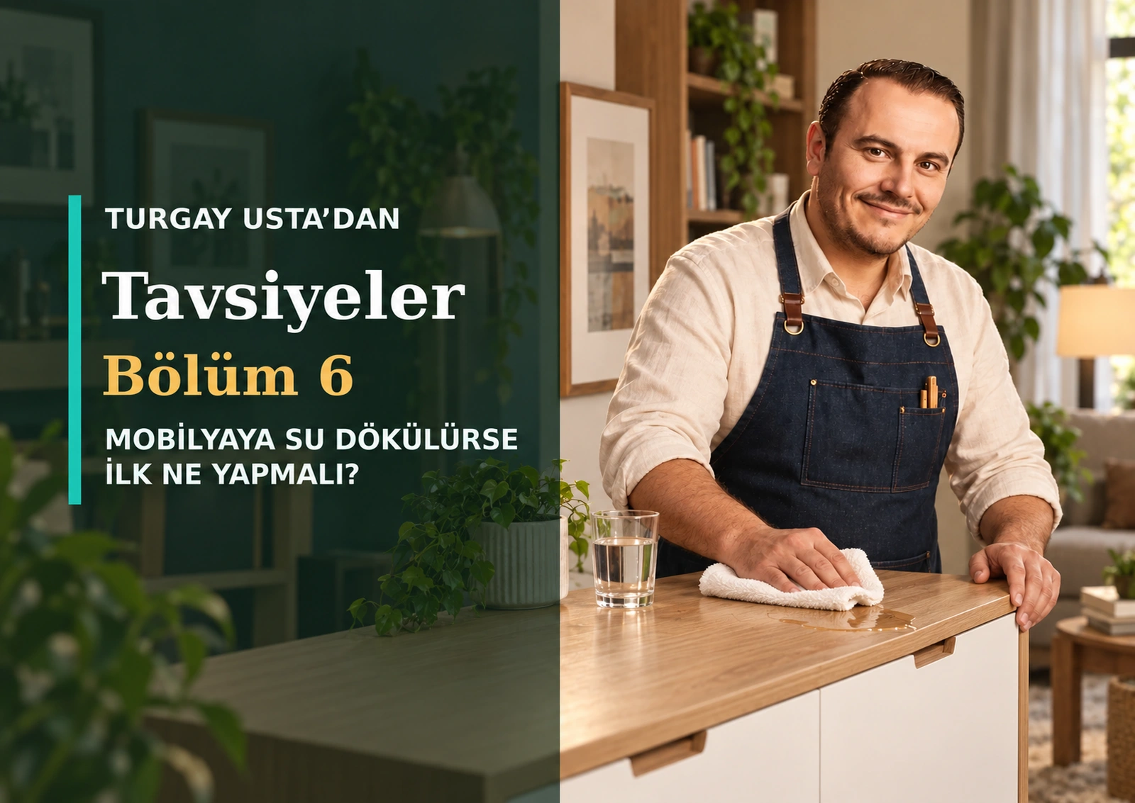 Turgay Usta’dan Tavsiyeler Bölüm 6: Mobilyaya Su Dökülürse İlk Ne Yapmalı?