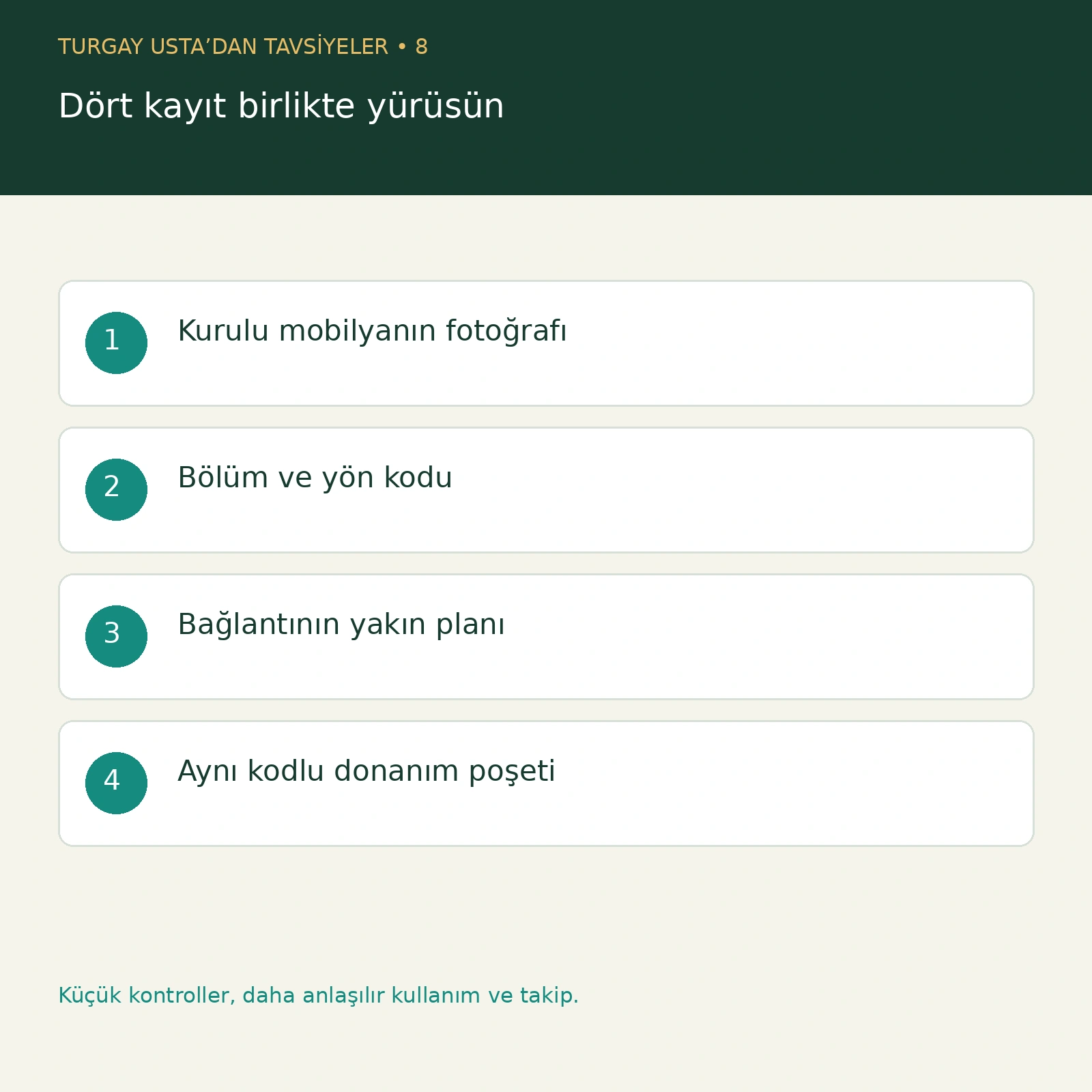Dört kayıt birlikte yürüsün