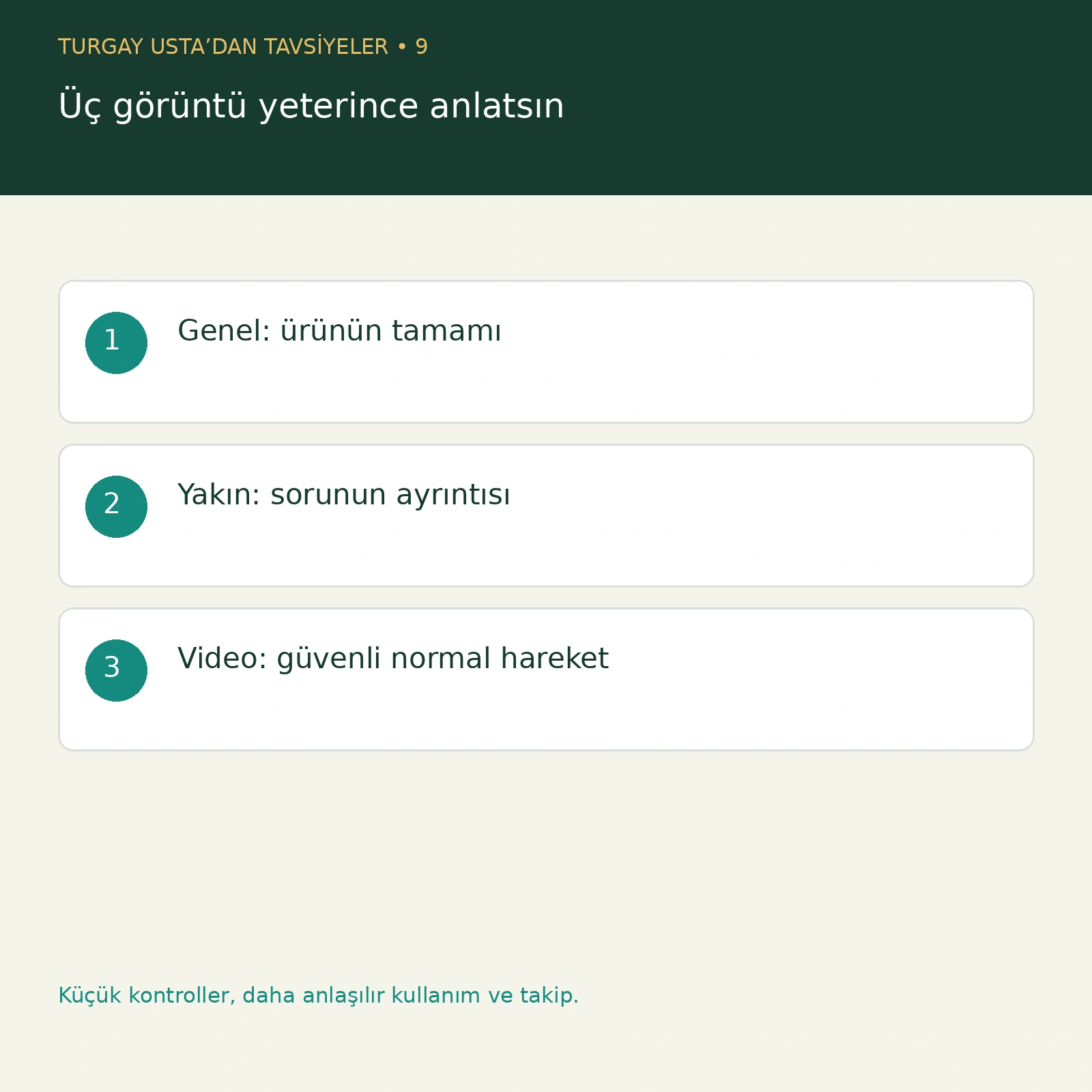 Üç görüntü yeterince anlatsın