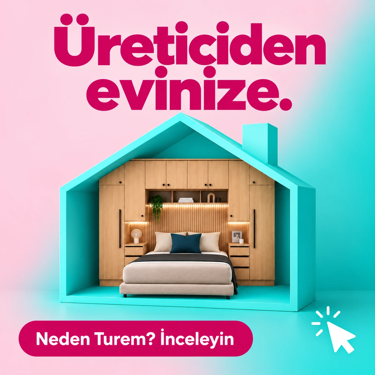 Üreticiden evinize: yatak üstü gardırop