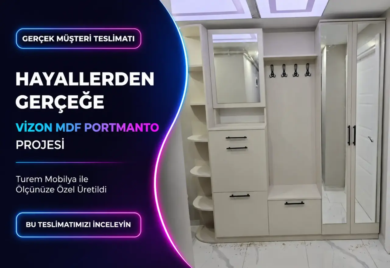 Gerçek Müşteri Teslimatı – Esenyurt İstanbul Vizon MDF Portmanto Projesi