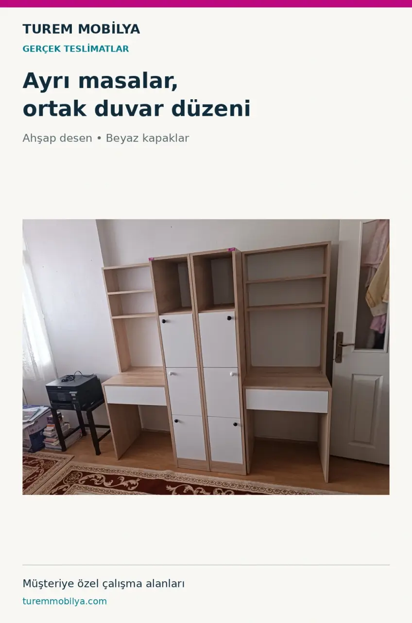 İki Ayrı Masalı Orta Dolaplı Düzen | Gerçek Teslimat
