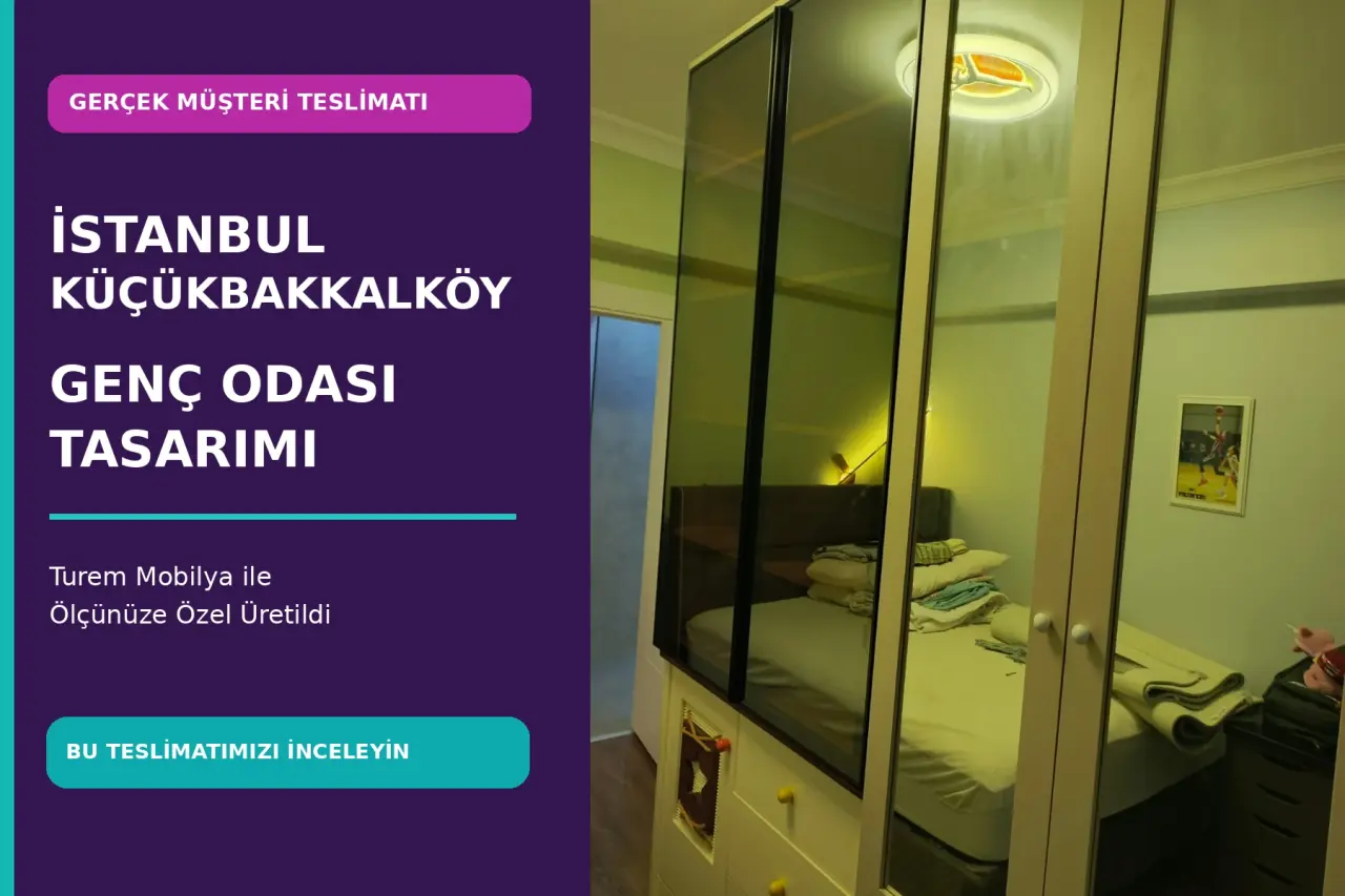 İstanbul Küçükbakkalköy Genç Odası Tasarımı | Gerçek Teslimat