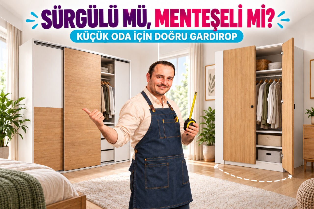 Dar Yatak Odasında Gardırop Kapağı Nasıl Seçilir? Açılım Alanı, Erişim ve İç Düzen Rehberi