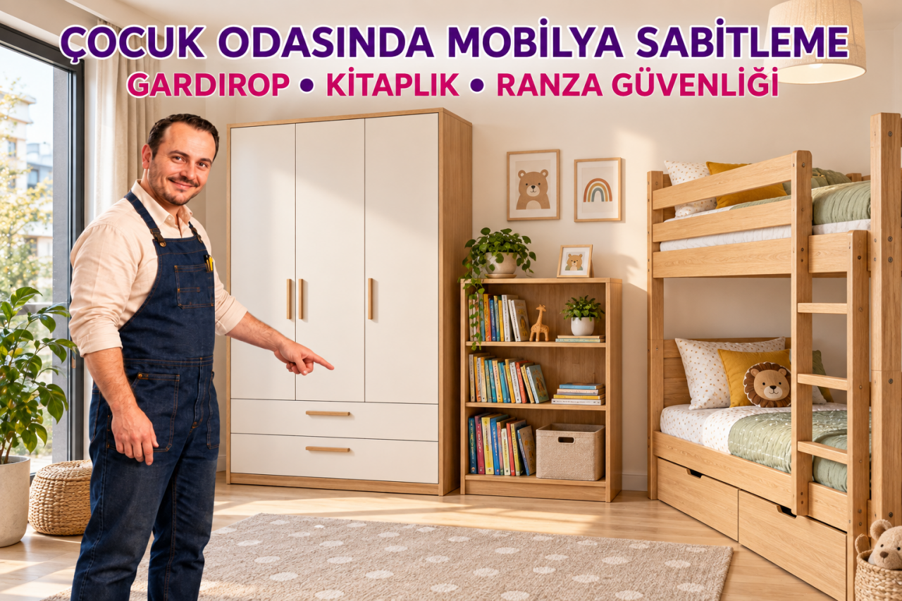 Çocuk Odasında Mobilya Sabitleme Nasıl Yapılır? Gardırop, Kitaplık ve Ranza Güvenliği