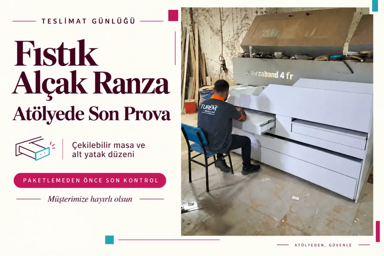 Günün Teslimatı: Fıstık Alçak Ranza Atölyede Son Prova