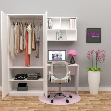 Navaro Özel Yapım Çalışma Masası Ve Gardırop