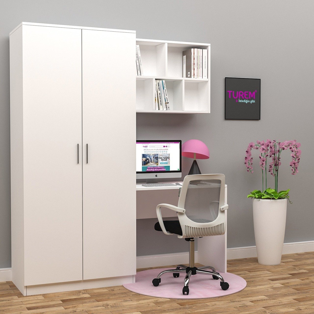 Navaro Özel Yapım Çalışma Masası Ve Gardırop