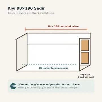 Kıyı 90x190 Sedir
