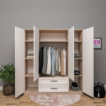 Nurana Gardrop Çıtalı Kapak