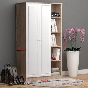 Nida 2 Kapılı 1 Raflı Gardırop Membran Kapak