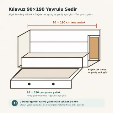 Kılavuz 90x190 Yavrulu Sedir