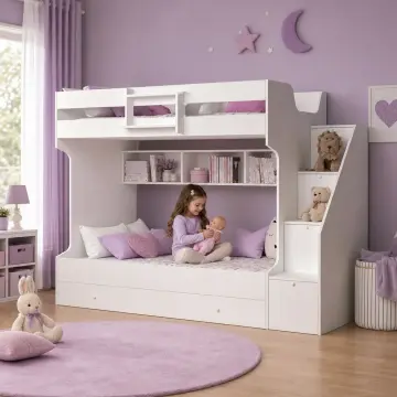 Nil Kitaplıklı Yavrulu Ranza