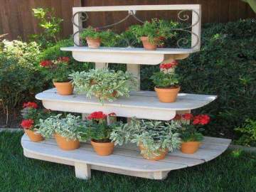 Doğal Ahşap Çiçeklik Saksılık