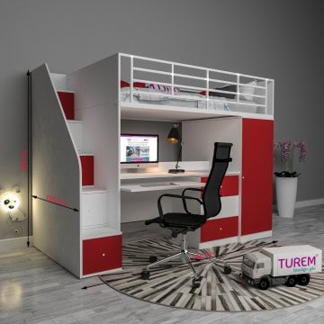Live Dolaplı Ranza Beyaz Çitalı Kapak