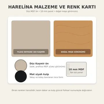 Harelina Düz MDF Kapaklı Tek Makine, Deterjan Nişli ve Askı Dolaplı Ünite 180 cm