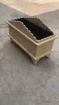 Doğal Ahşap Saksı (Çiçeklik)