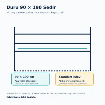 Duru 90x190 Sedir