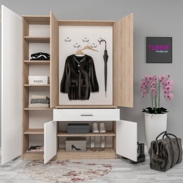 Tek Bloklu Aynasız Portmanto