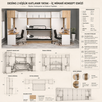 Desing 2 Kişilik Katlanır Yatak
