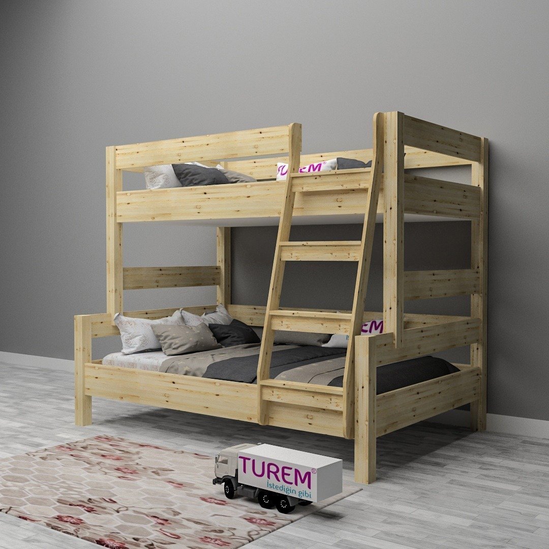 İnci Doğal Ahşap Ranza