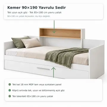 Kemer 90x190 Yavrulu Sedir