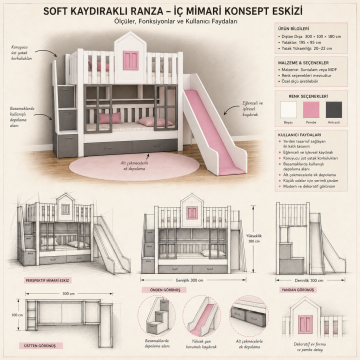 soft kaydıraklı ranza
