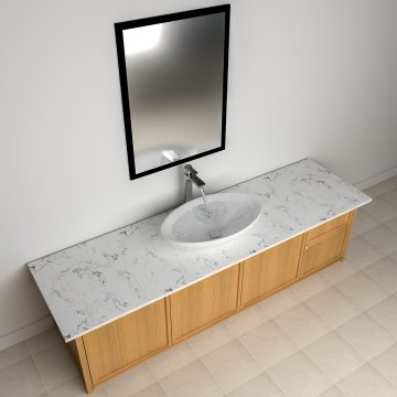 Çiçek Doğal Ahşap Tezgah Altı Dolap