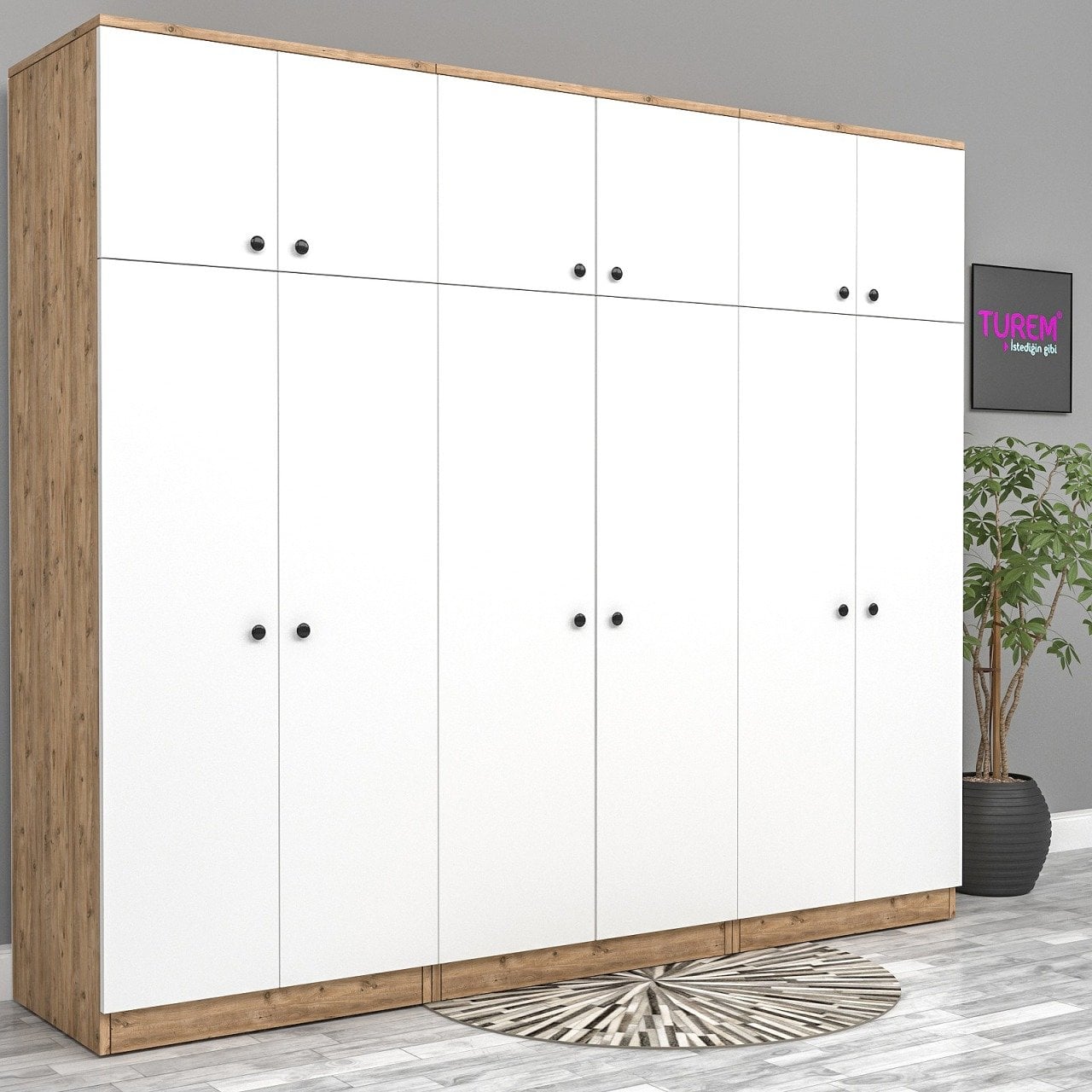6 Kapılı Özel Gardırop Suntalam/Mdf
