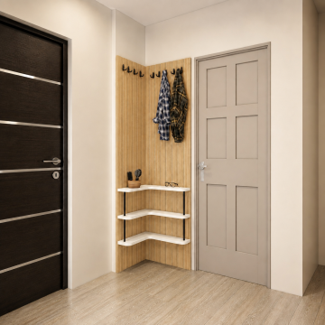Cove Entry – Duvara Monte Raflı Kompakt Portmanto Tasarımı*