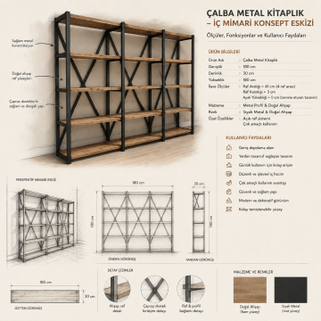 Çalba Metal Kitaplık