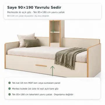Saye 90x190 Yavrulu Sedir