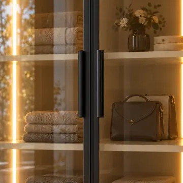 Lunera 240 Reflekte Camlı Dikey LED’li MDF Gardırop