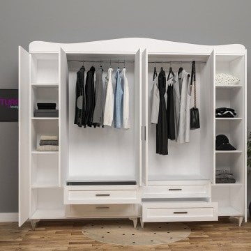Çıtalı 6 Kapılı Gardrop