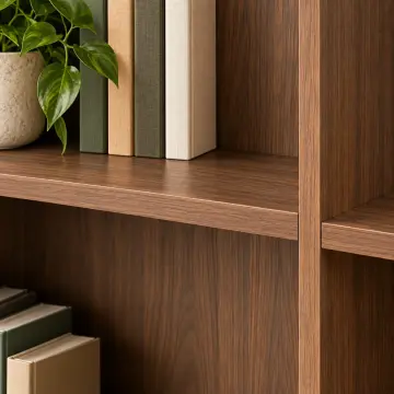 Mihver 120 Ceviz Asimetrik Açık Raflı Kitaplık
