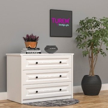 Siena 3 Çekmeceli Membran Kapak Şifonyer