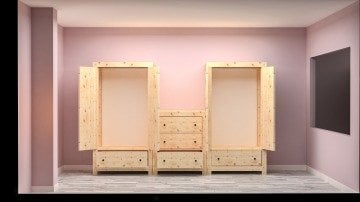 Luna Doğal Ahşap Takım