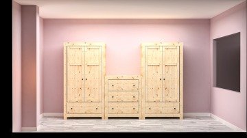 Luna Doğal Ahşap Takım