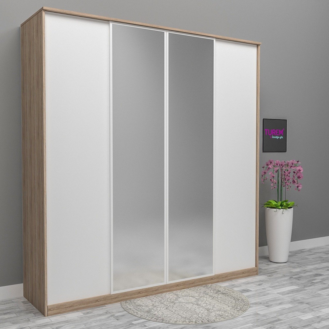 Rudy Aynalı Gardırop