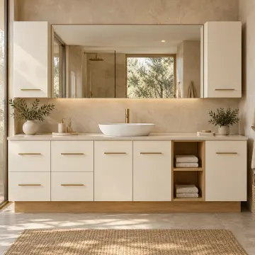 Harelvia Lake Dört Çekmeceli Açık Havlu Nişli Banyo Dolabı 240 cm