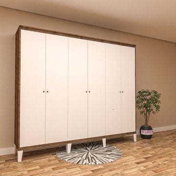 Papatya 6 Kapılı Gardırop