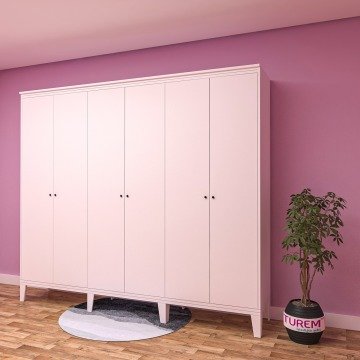 Papatya 6 Kapılı Gardırop