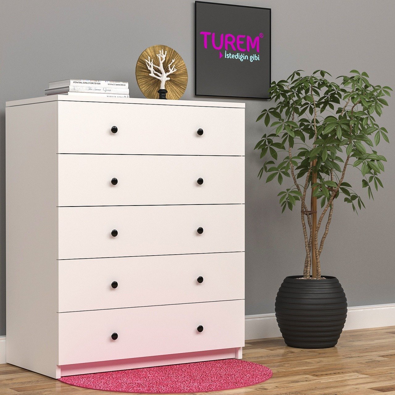 Trendy 5 Çekmeceli Şifonyer