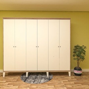 Papatya 6 Kapılı Gardırop