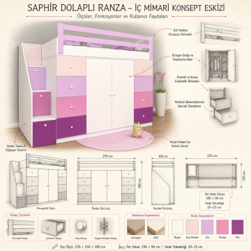 Saphir Dolaplı Ranza