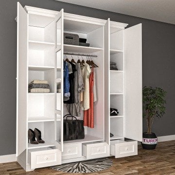 Otantik 4 Kapılı Gardırop