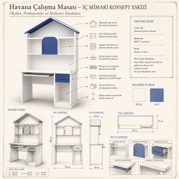 Havana Çalışma Masası Suntalam