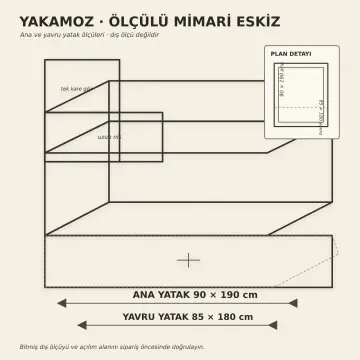 Yakamoz 90x190 Yavrulu Sedir